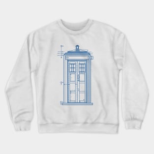 Tardis Blue Print Crewneck Sweatshirt